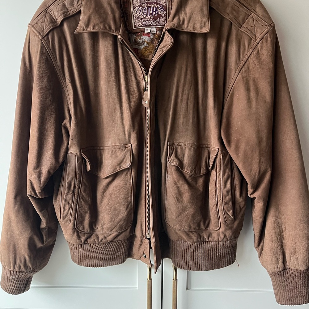 Classic Brown Bomber Jacket
